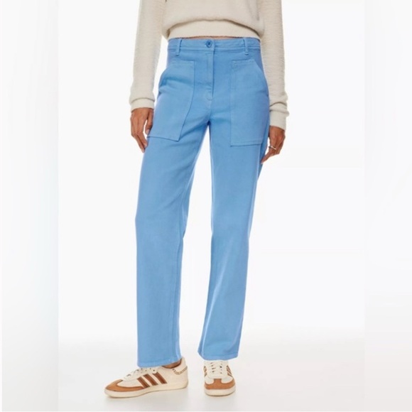 Aritzia Wilfred Free Modern Utility Pant Faded Sky Blue Size 6 - Picture 1 of 15
